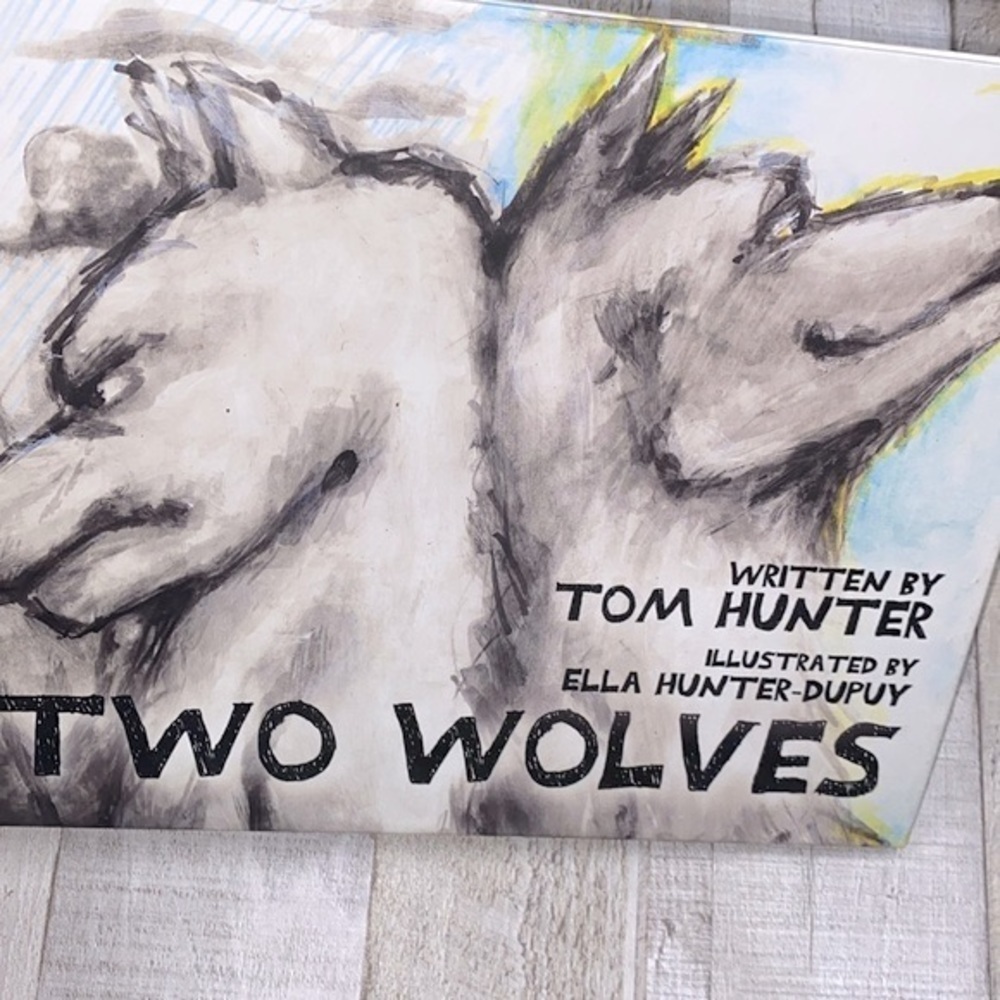Two Wolves book signed by Tom Hunter Christian book